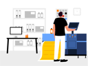 پیش‌نمایش فایل male-worker-working-on-painting-machine-6427310 از پک کارگر
