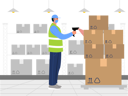 پیش‌نمایش فایل warehouse-worker-scanning-parcel-barcode-6427302 از پک کارگر