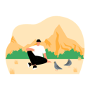 پیش‌نمایش فایل boy-bird-watching-6432564 از پک پرنده نگری