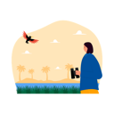 پیش‌نمایش فایل female-birdwatcher-6432536 از پک پرنده نگری