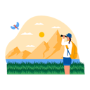 پیش‌نمایش فایل female-birdwatching-6432530 از پک پرنده نگری