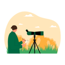 پیش‌نمایش فایل man-doing-bird-watch-6432560 از پک پرنده نگری