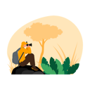 پیش‌نمایش فایل man-doing-photography-in-jungle-6432565 از پک پرنده نگری