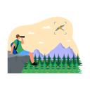 پیش‌نمایش فایل man-observing-bird-6432561 از پک پرنده نگری