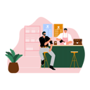 پیش‌نمایش فایل barista-talking-with-customer-while-making-coffee-6456081 از پک کافی شاپ