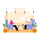 پیش‌نمایش فایل business-people-discussing-at-cafe-6456077 از پک کافی شاپ