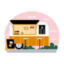 پیش‌نمایش فایل coffee-cart-truck-6456057 از پک کافی شاپ