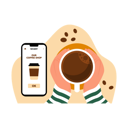پیش‌نمایش فایل coffee-payment-via-mobile-payment-6456086 از پک کافی شاپ
