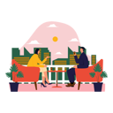 پیش‌نمایش فایل couple-chatting-while-sitting-at-cafe-6456072 از پک کافی شاپ