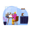 پیش‌نمایش فایل female-freelancer-having-coffee-at-cafe-6456088 از پک کافی شاپ