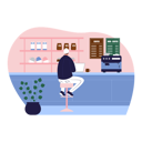 پیش‌نمایش فایل male-freelancer-sitting-at-cafe-6456094 از پک کافی شاپ