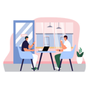 پیش‌نمایش فایل male-friends-having-conversation-at-cafe-6456102 از پک کافی شاپ