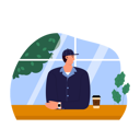 پیش‌نمایش فایل man-having-coffee-at-cafe-6456091 از پک کافی شاپ