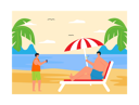 پیش‌نمایش فایل boy-clicking-picture-of-man-sitting-at-beach-6763022 از پک سفر تعطیلات