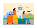 پیش‌نمایش فایل girls-waiting-at-airport-6763018 از پک سفر تعطیلات