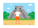پیش‌نمایش فایل male-tourist-standing-at-el-castillo-6763000 از پک سفر تعطیلات