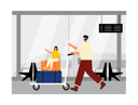 پیش‌نمایش فایل man-carrying-daughter-on-trolley-6762989 از پک سفر تعطیلات