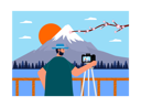 پیش‌نمایش فایل man-shooting-video-of-mount-fuji-6763014 از پک سفر تعطیلات