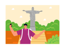 پیش‌نمایش فایل man-taking-selfie-at-christ-the-redeemer-6762999 از پک سفر تعطیلات