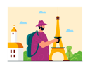 پیش‌نمایش فایل man-travelling-to-eiffel-tower-6763024 از پک سفر تعطیلات