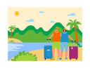 پیش‌نمایش فایل tourist-couple-travelling-to-tropical-island-6763009 از پک سفر تعطیلات