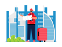 پیش‌نمایش فایل travelling-man-looking-in-map-6763025 از پک سفر تعطیلات