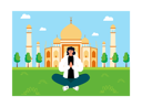 پیش‌نمایش فایل woman-sitting-at-the-taj-mahal-6763001 از پک سفر تعطیلات