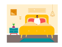 پیش‌نمایش فایل boy-relaxing-on-bed-6803082 از پک هتل و اقامتگاه