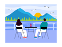 پیش‌نمایش فایل couple-relaxing-on-vacation-6803053 از پک هتل و اقامتگاه