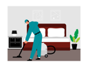 پیش‌نمایش فایل hotel-cleaning-worker-with-vacuum-cleaner-6803078 از پک هتل و اقامتگاه