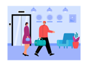 پیش‌نمایش فایل hotel-worker-with-guest-6803057 از پک هتل و اقامتگاه