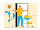 پیش‌نمایش فایل man-staying-in-hotel-6803090 از پک هتل و اقامتگاه