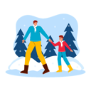 پیش‌نمایش فایل father-and-son-enjoying-snowfall-6849749 از پک زمستان