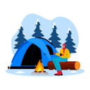 پیش‌نمایش فایل girl-enjoying-winter-camping-6849731 از پک زمستان