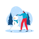 پیش‌نمایش فایل girl-making-snowman-6849773 از پک زمستان
