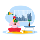 پیش‌نمایش فایل girl-reading-book-in-snowing-night-6849733 از پک زمستان