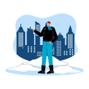 پیش‌نمایش فایل man-enjoying-snowfall-6849754 از پک زمستان