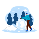 پیش‌نمایش فایل man-making-ice-ball-6849752 از پک زمستان