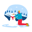 پیش‌نمایش فایل man-making-snowman-6849738 از پک زمستان