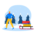 پیش‌نمایش فایل man-ride-gift-sleigh-6849734 از پک زمستان