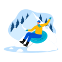 پیش‌نمایش فایل man-ride-on-tube-slide-6849755 از پک زمستان