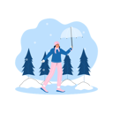 پیش‌نمایش فایل woman-enjoying-snowfall-6849759 از پک زمستان