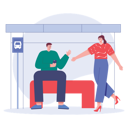 پیش‌نمایش فایل people-talking-each-other-on-bus-stop-6990515 از پک ارتباطات