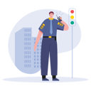 پیش‌نمایش فایل traffic-police-talking-on-walkie-talkie-6990532 از پک ارتباطات