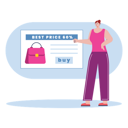 پیش‌نمایش فایل female-doing-online-black-friday-shopping-7022407 از پک جمعه سیاه