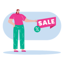 پیش‌نمایش فایل girl-announcing-black-friday-sale-7022402 از پک جمعه سیاه