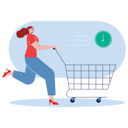 پیش‌نمایش فایل girl-pushing-shopping-cart-7022438 از پک جمعه سیاه