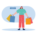 پیش‌نمایش فایل girl-with-shopping-bags-7022439 از پک جمعه سیاه