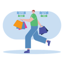 پیش‌نمایش فایل man-holding-shopping-bags-7022403 از پک جمعه سیاه