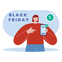 پیش‌نمایش فایل woman-promoting-black-friday-sale-7022401 از پک جمعه سیاه